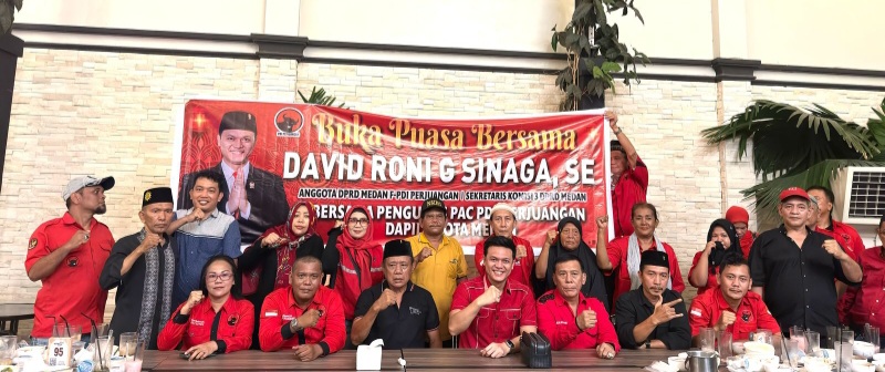 Anggota DPRD Kota Medan, David Roni G Sinaga Buka Puasa Bersama Pengurus PAC PDIP Dapil IV
