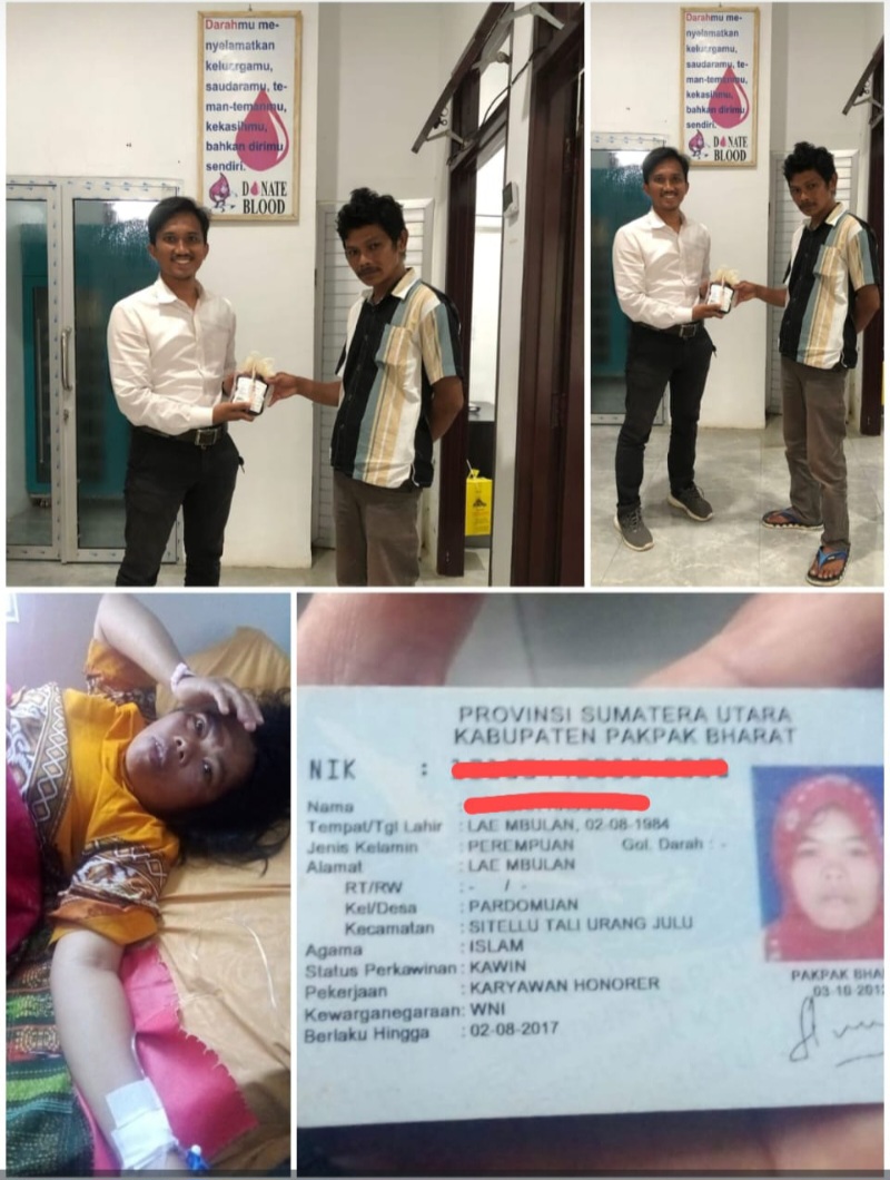 Personel Polres Pakpak Bharat Donorkan Darahnya Untuk Pasien RSUD Salak