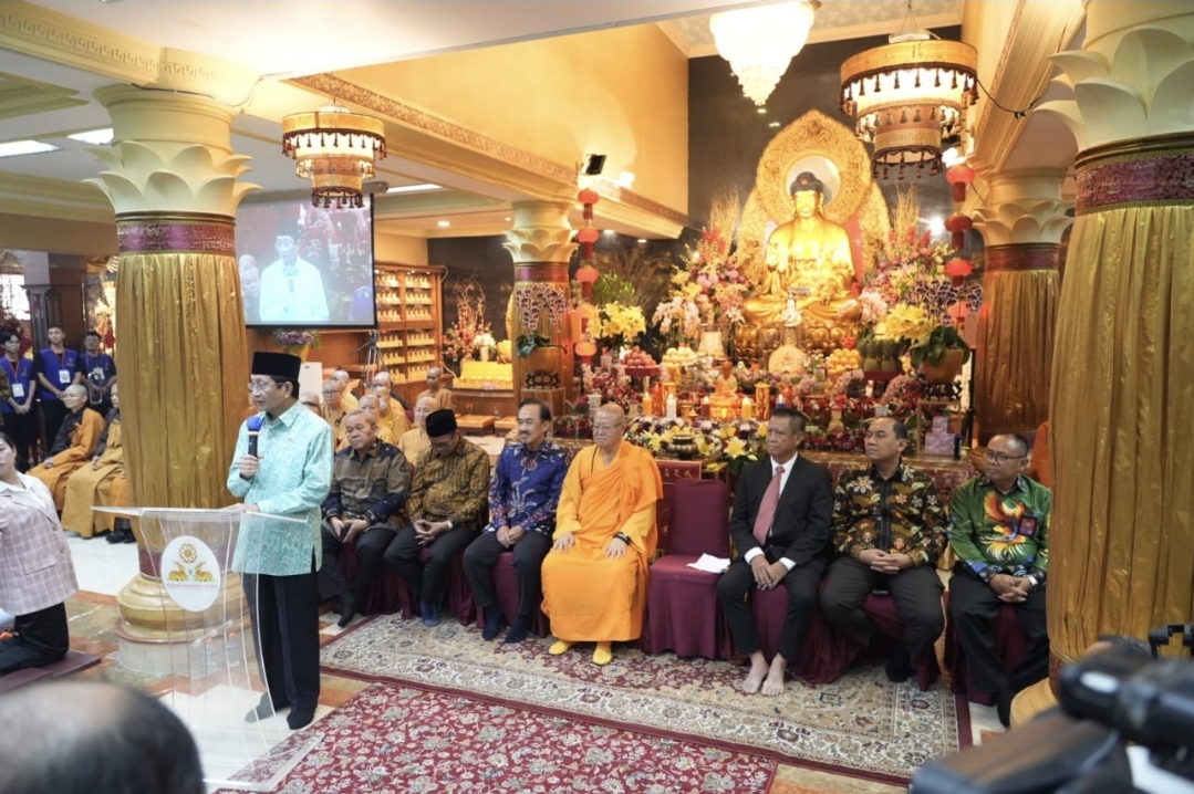 Menag Nasaruddin Umar: Waisak Momentum Menanamkan Kebajikan dan Wujudkan Perdamaian Dunia