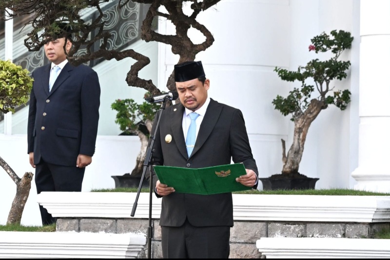 Gubsu Pimpin Upacara Peringatan Harla Pancasila
