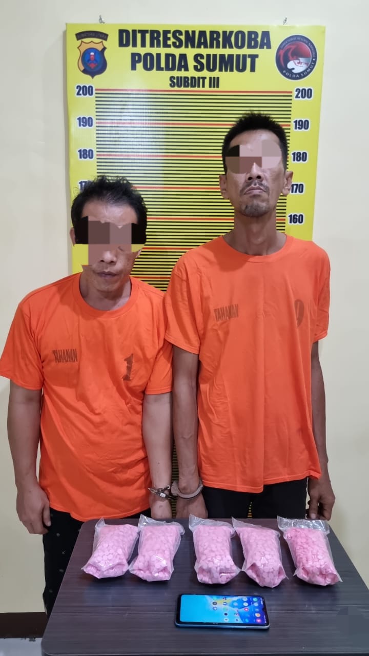 Dua Residivis Ditangkap Edar Ribuan Pil Ekstasi