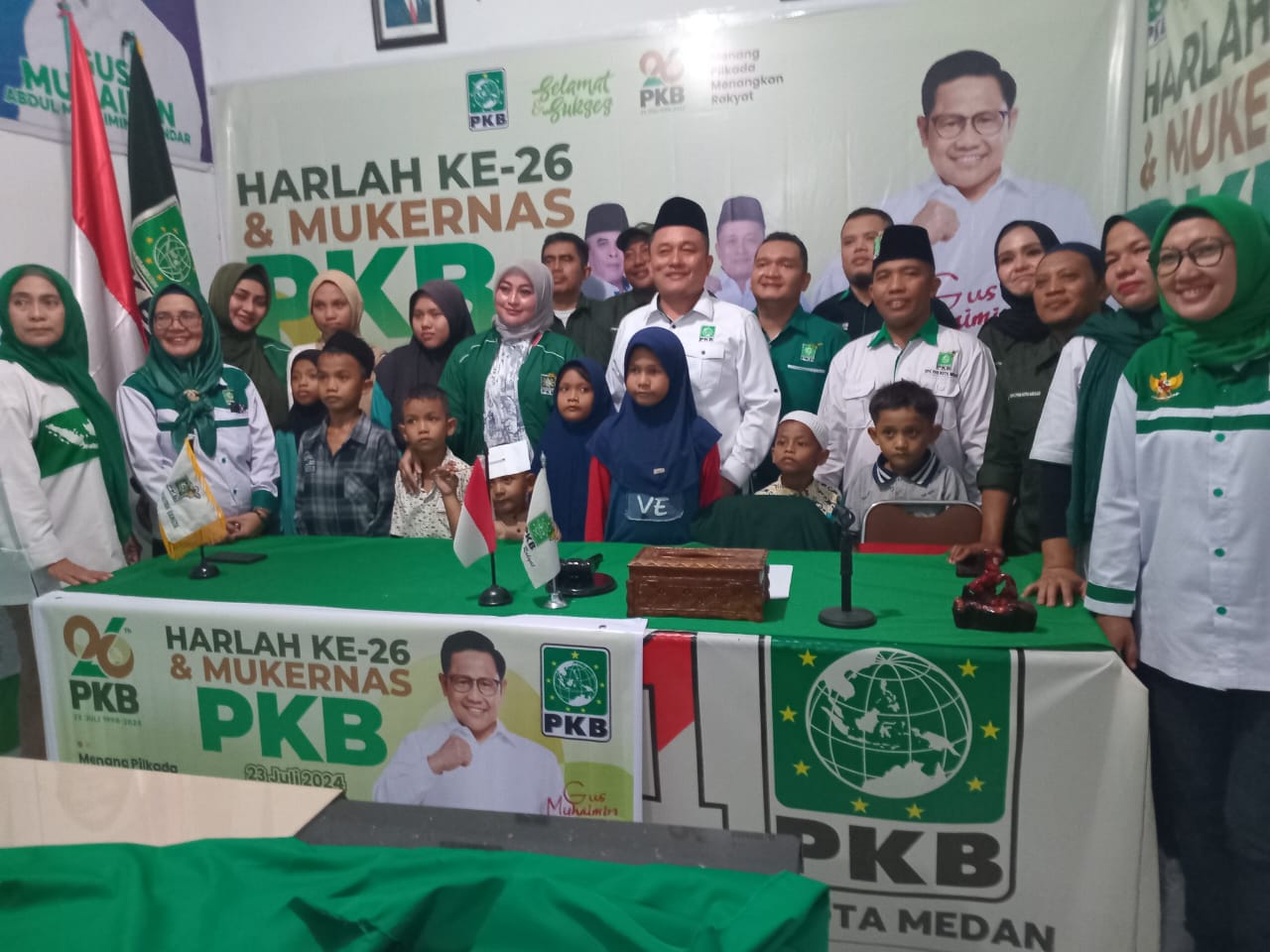 PKB Kota Medan Adakan Tasyakuran, Santuni Anak Yatim Dan Pemeriksaan Kesehatan Gratis Peringati Harlah Ke-26