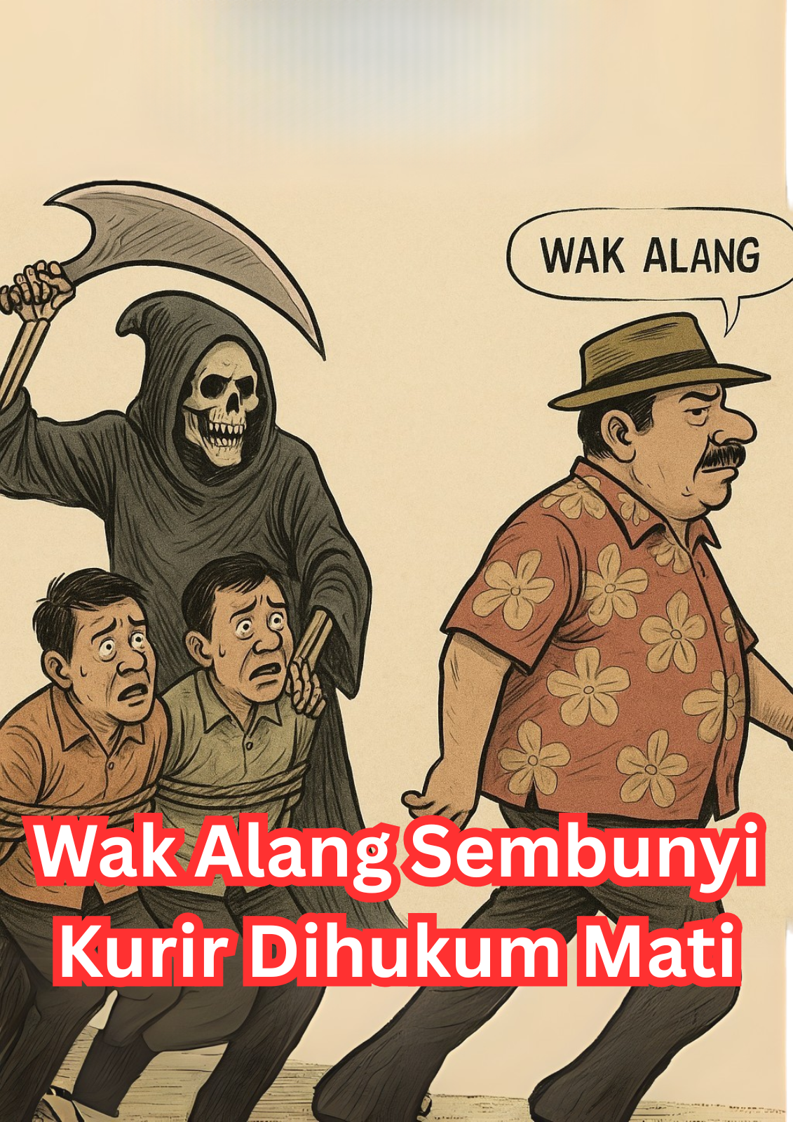 Wak Alang Sembunyi, Kurir Dihukum Mati