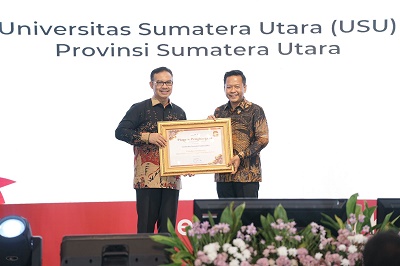 USU Raih Penghargaan Perguruan Tinggi Peduli Kependudukan