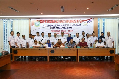 Pokja Wartawan Unit DPRD Sumut Periode 2024-2027 Dikukuhkan
