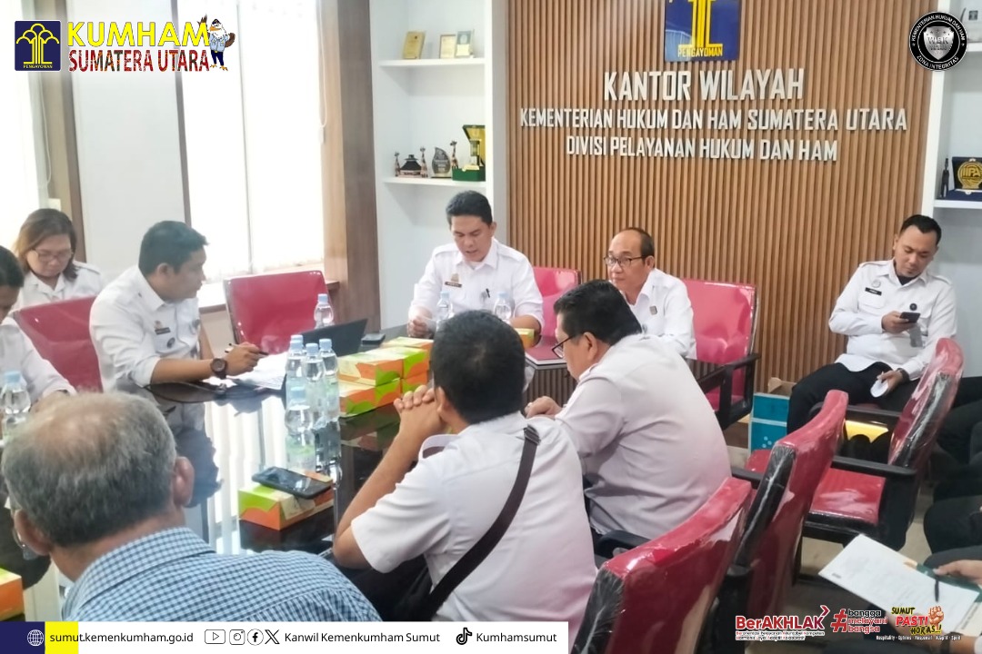 Kanwil Kemenkumham Sumut Rapat Pelaksanaan Audit Kepatuhan PMPJ Terhadap Notaris