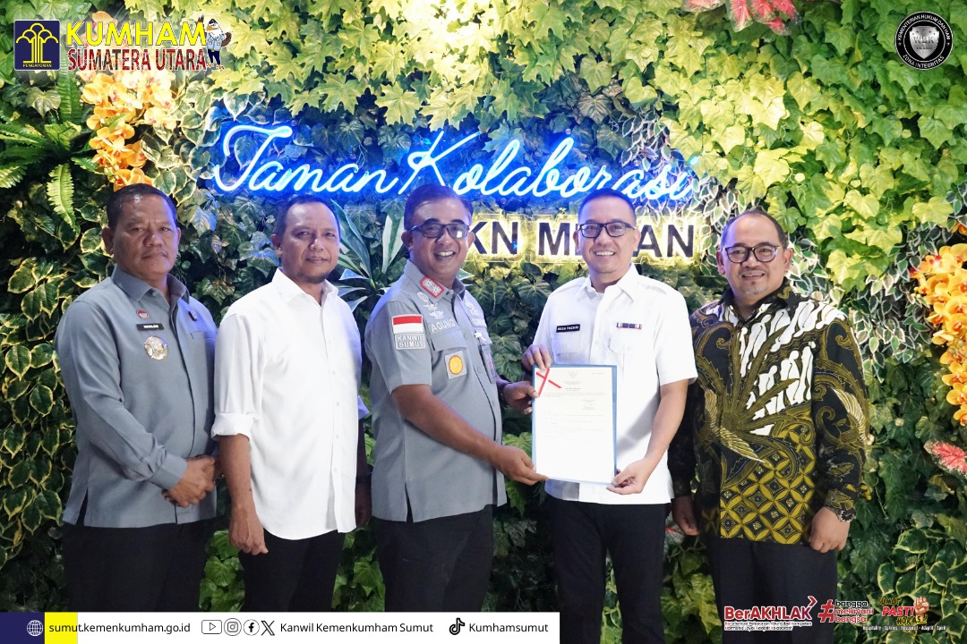 Kanwil Kemenkumham Sumut Terima Sertifikat Tanah Aset Eks-BLBI