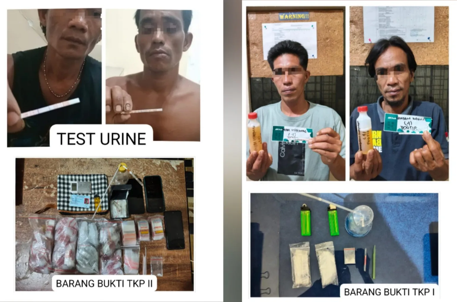 Geruduk Dua Lokasi Nyabu, Empat Pria Terjaring Sat Narkoba Polres Batubara