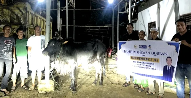 Meriahkan Idul Adha, Martin Manurung Salurkan 8 Sapi Qurban di Labuhanbatu Raya