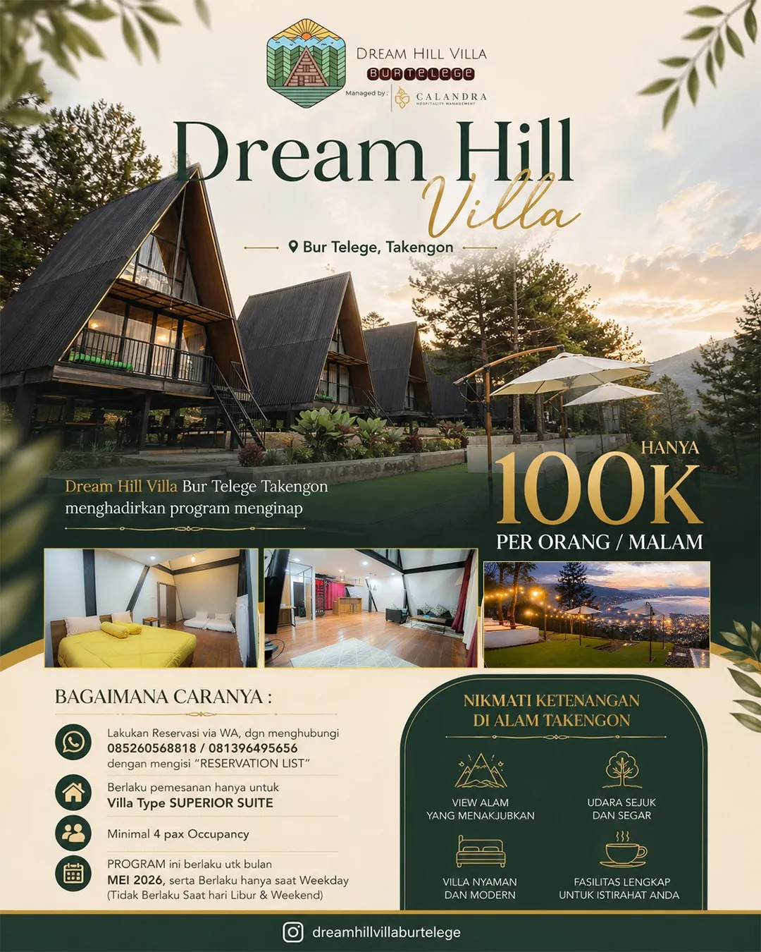Villa Bur Telege by Calandra Takengon Tawarkan Boom Promo, Ini Caranya