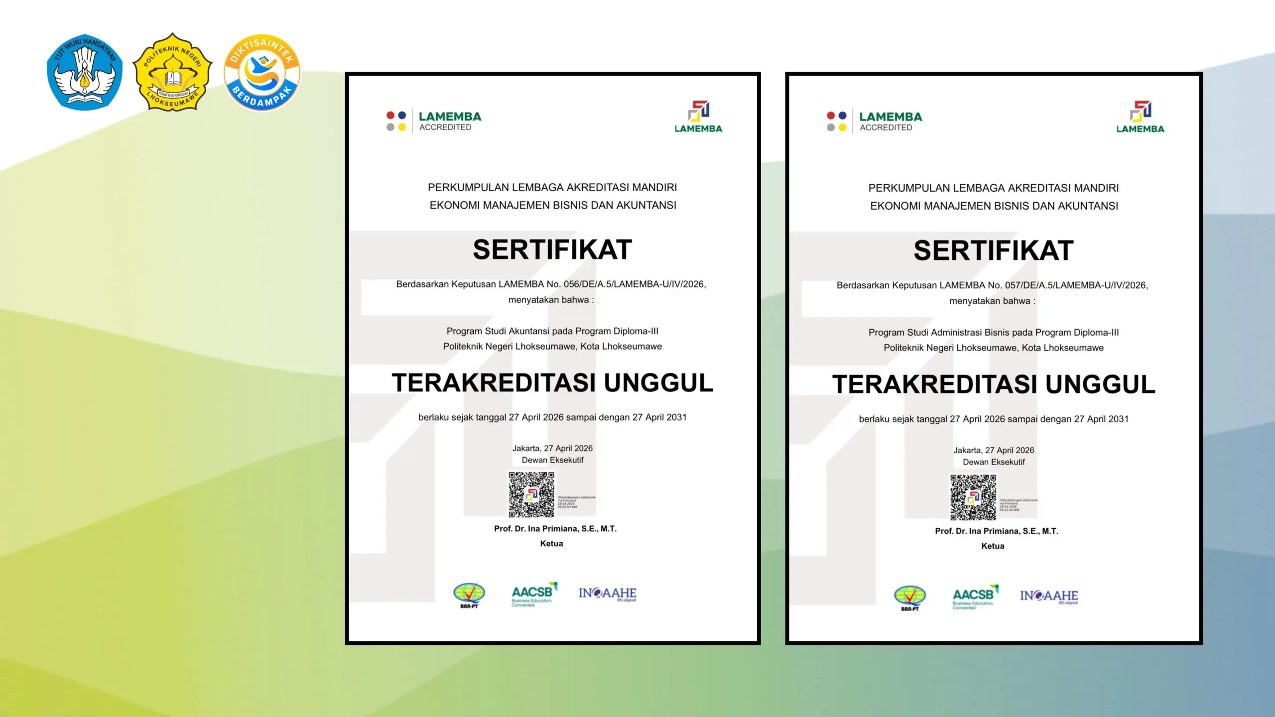 Prodi Akuntansi dan Administrasi Bisnis PNL Raih Akreditasi Unggul