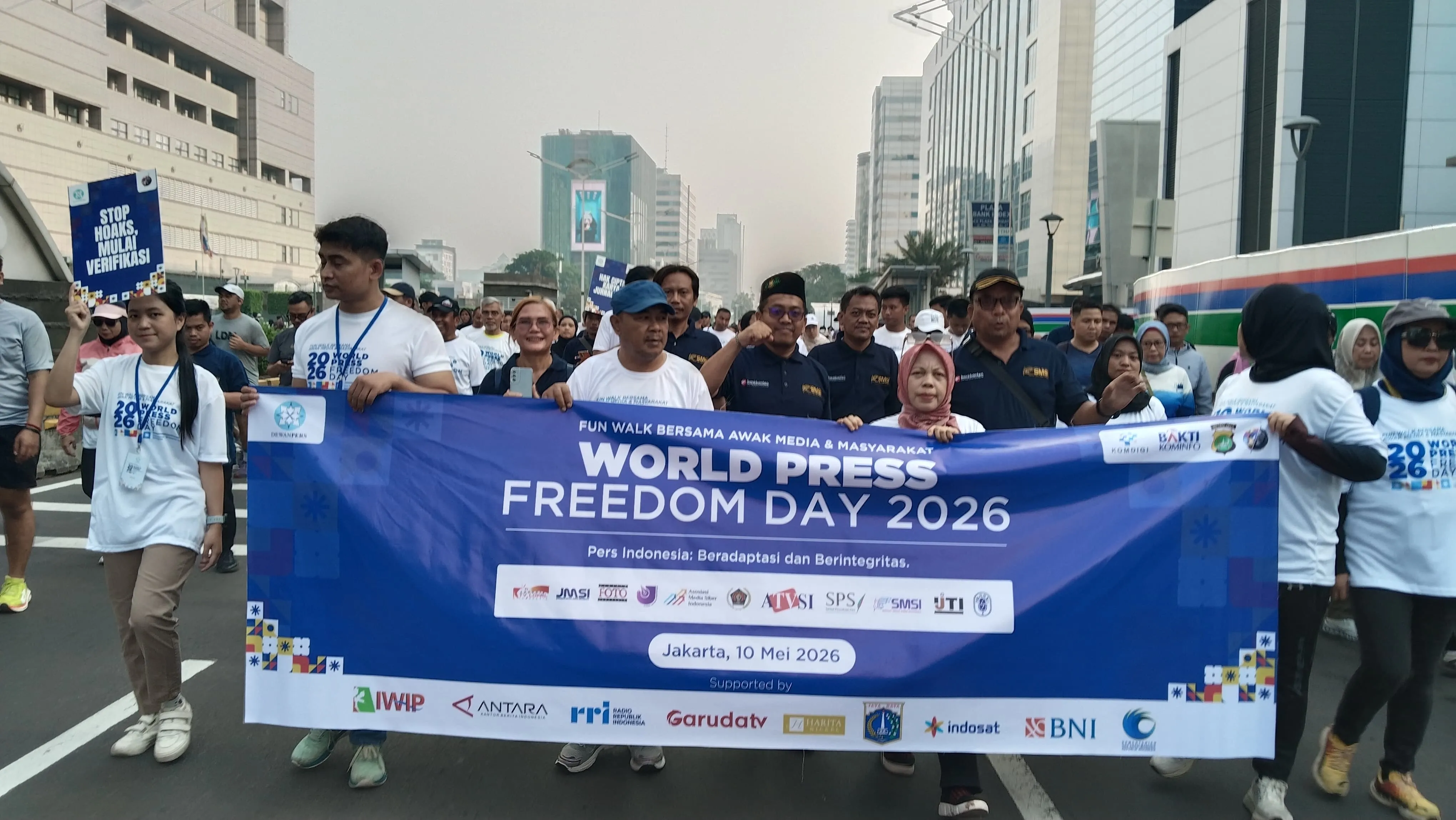 Meriahkan World Press Freedom Day 2026, Insan Pers Jalan Santai Lawan Hoaks
