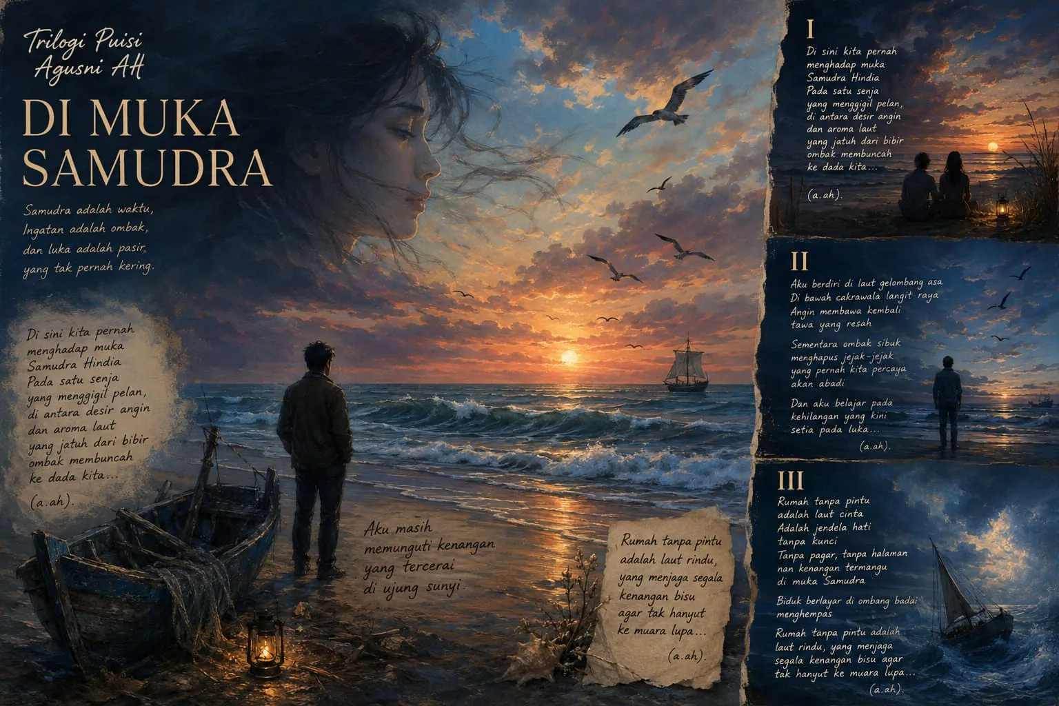 TRILOGI PUISI AGUSNI AH; DI MUKA SAMUDRA