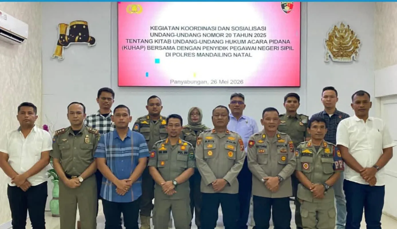 Polres Madina Sosialisasikan KUHAP Baru Bersama PPNS, Perkuat Sinergi Penegakan Hukum