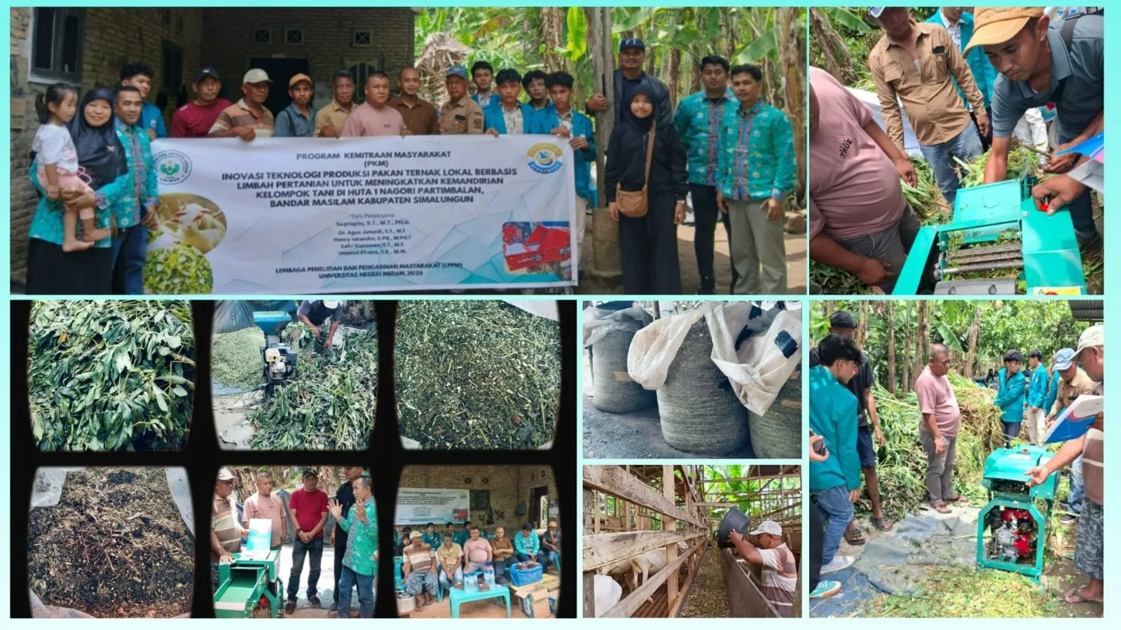 Tim PKM Unimed Edukasi Kelopok Tani Plamboyan Olah Limbah Pertanian Jadi Pakan Ternak