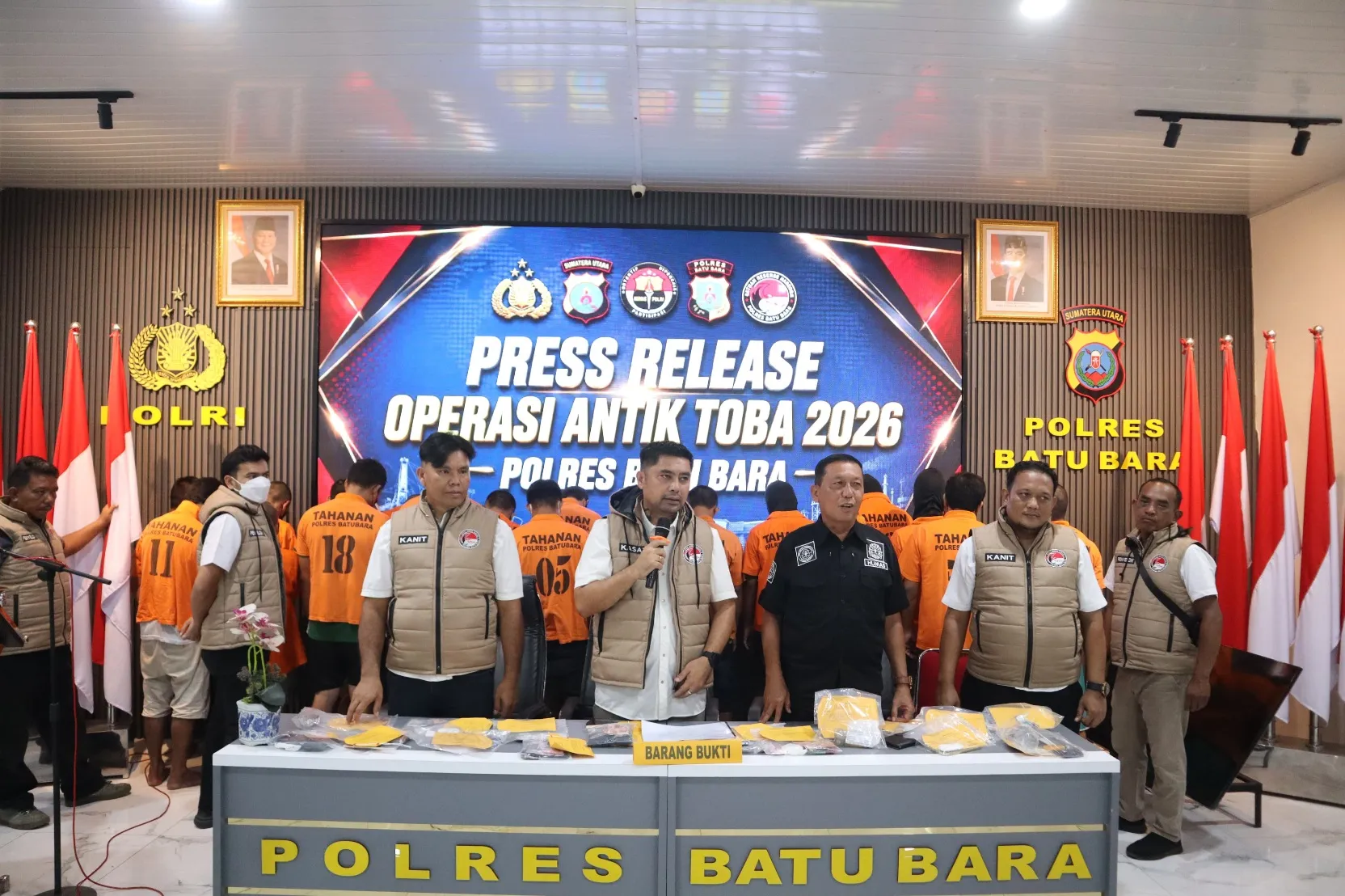 Ops Antik Toba Polres Batubara Tangkap 33 Pengguna Narkoba