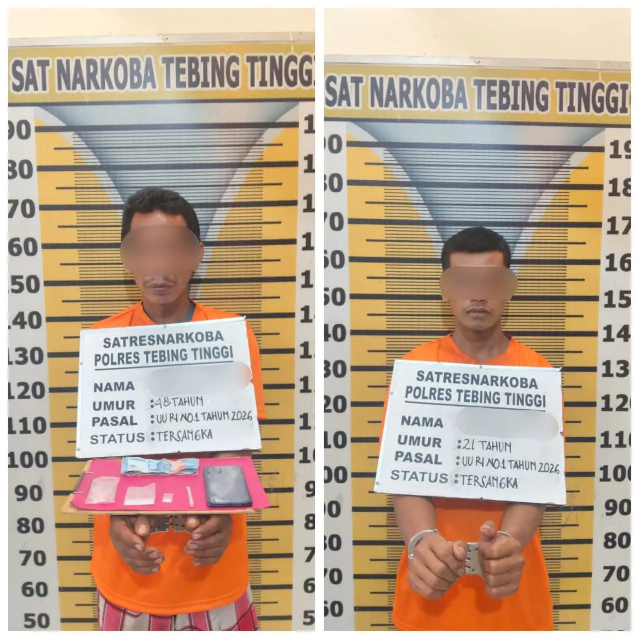 Sat Resnarkoba Polres Tebingtinggi Tangkap Dua Pengedar Sabu Di Dolok Merawan