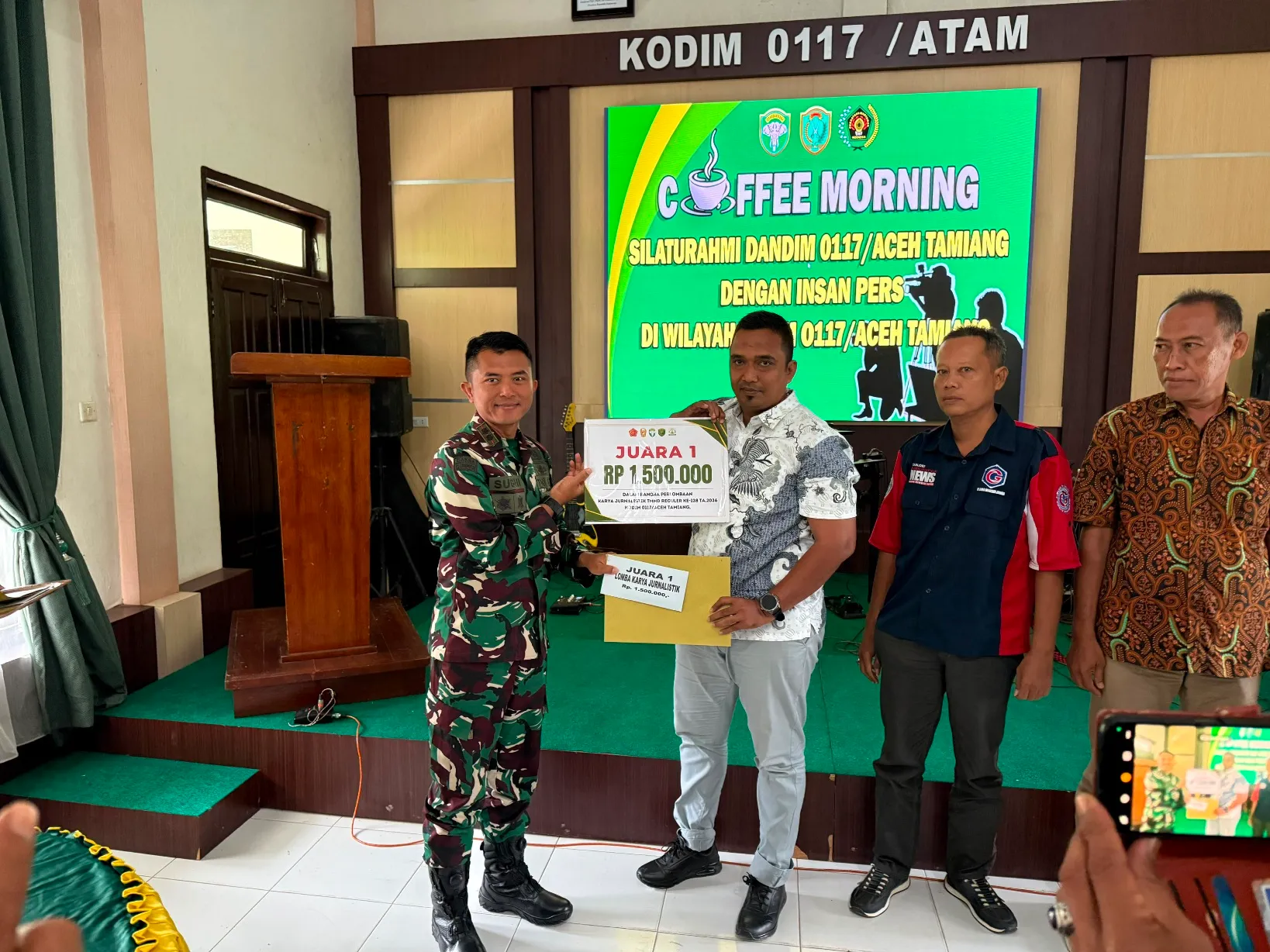 Dua Anggota PWI Aceh Tamiang Raih Juara Lomba Karya Jurnalistik TMMD