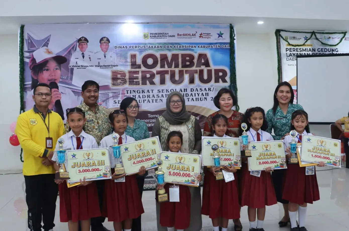 SDN 037994 Juma Borno Juara Lomba Bertutur SD/MI se-Dairi