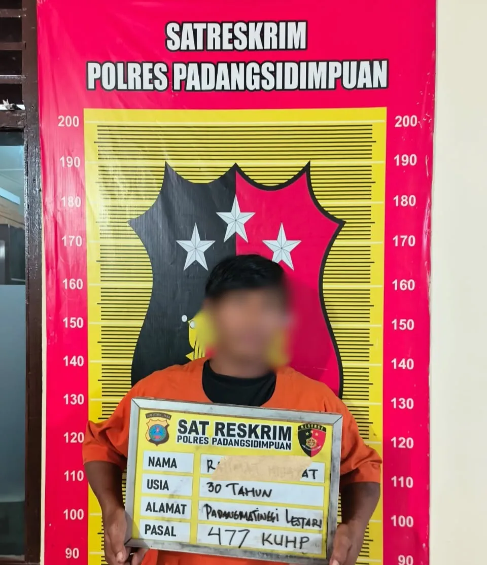 Pria Sidimpuan Ditangkap Usai Mecuri Di Kantor Mekar