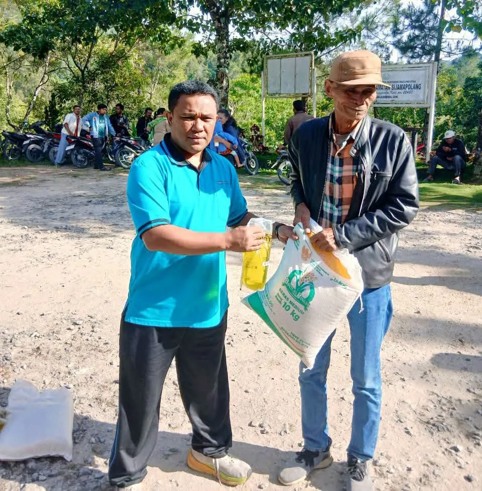 Penyaluran Cadangan Pangan Pemerintah di Sijamapolang Berjalan Lancar