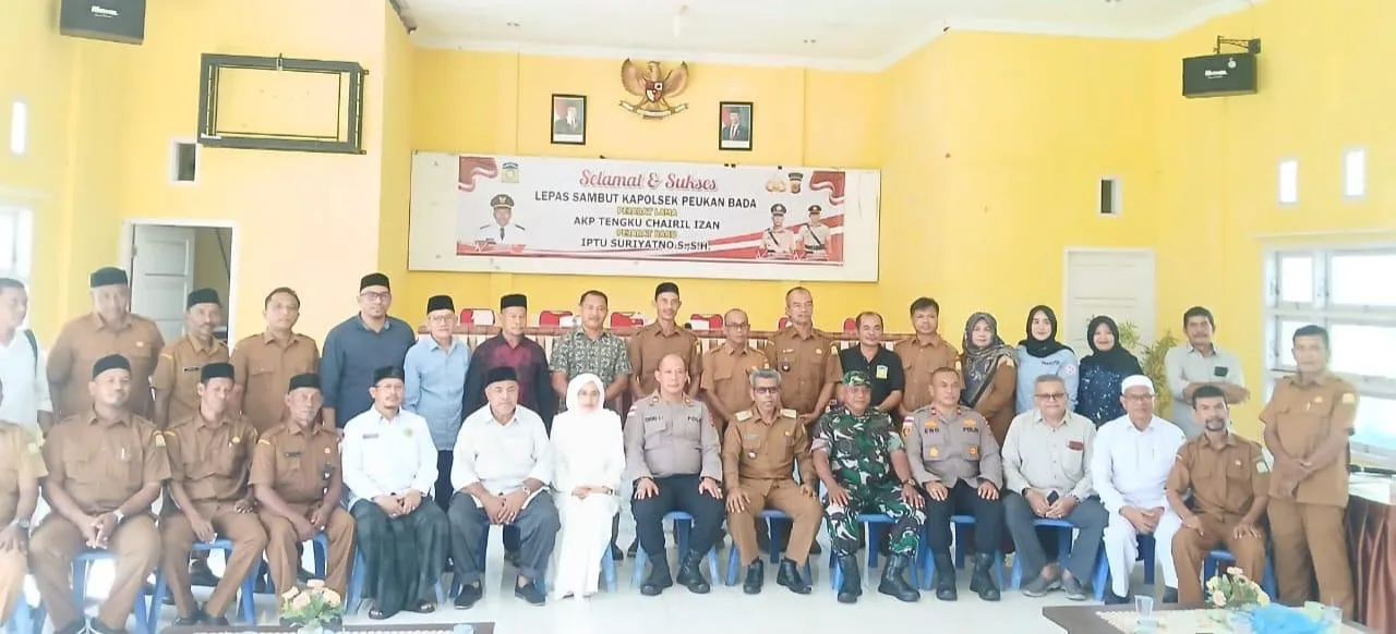 Forkopimcam Peukan Bada Gelar Lepas Sambut Kapolsek