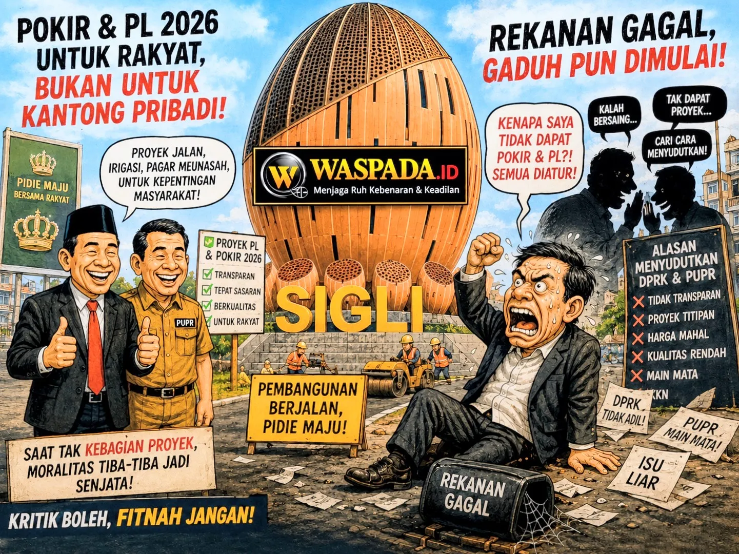 Panggung Gaduh Para Pemburu Proyek Gagal di Pidie