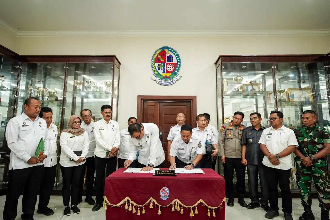 Pemkab Deliserdang dan PT KAI Tandatangani MoU Penataan Kawasan Eks Stasiun Deli Tua