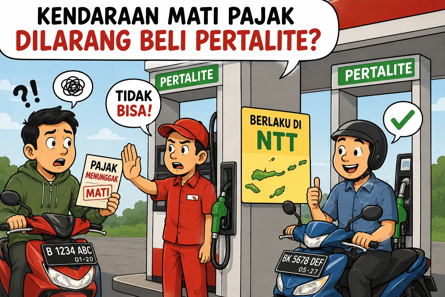 Kendaraan Menunggak Pajak Dilarang Beli Pertalite, Ini Faktanya