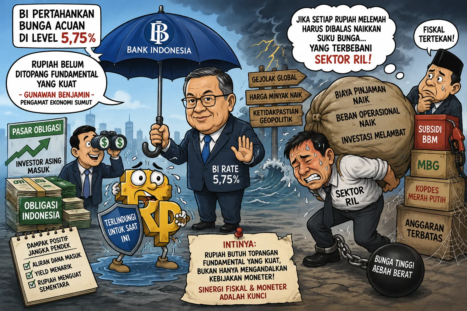 BI Tahan Suku Bunga, Pengamat: Rupiah Belum Ditopang Fundamental Ekonomi Kuat