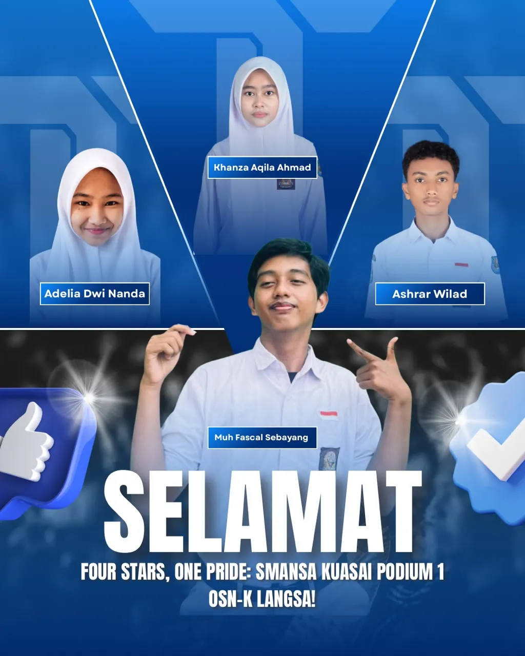 Empat Siswa SMANSA Raih Juara Umum OSN Kota Langsa