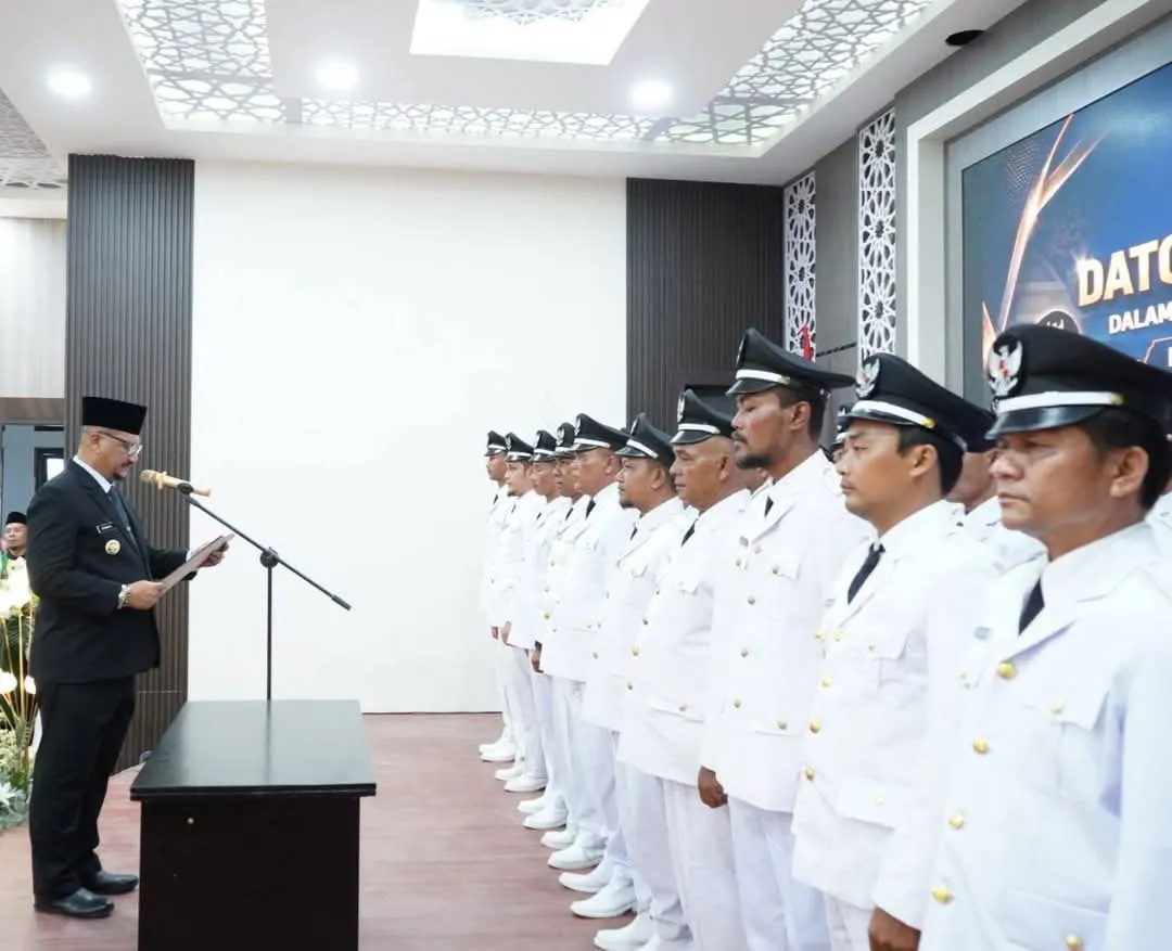 Bupati Aceh Tamiang Lantik 39 Datok Penghulu, Tekankan Tata Kelola Kampung dan Pemulihan Pascabencana