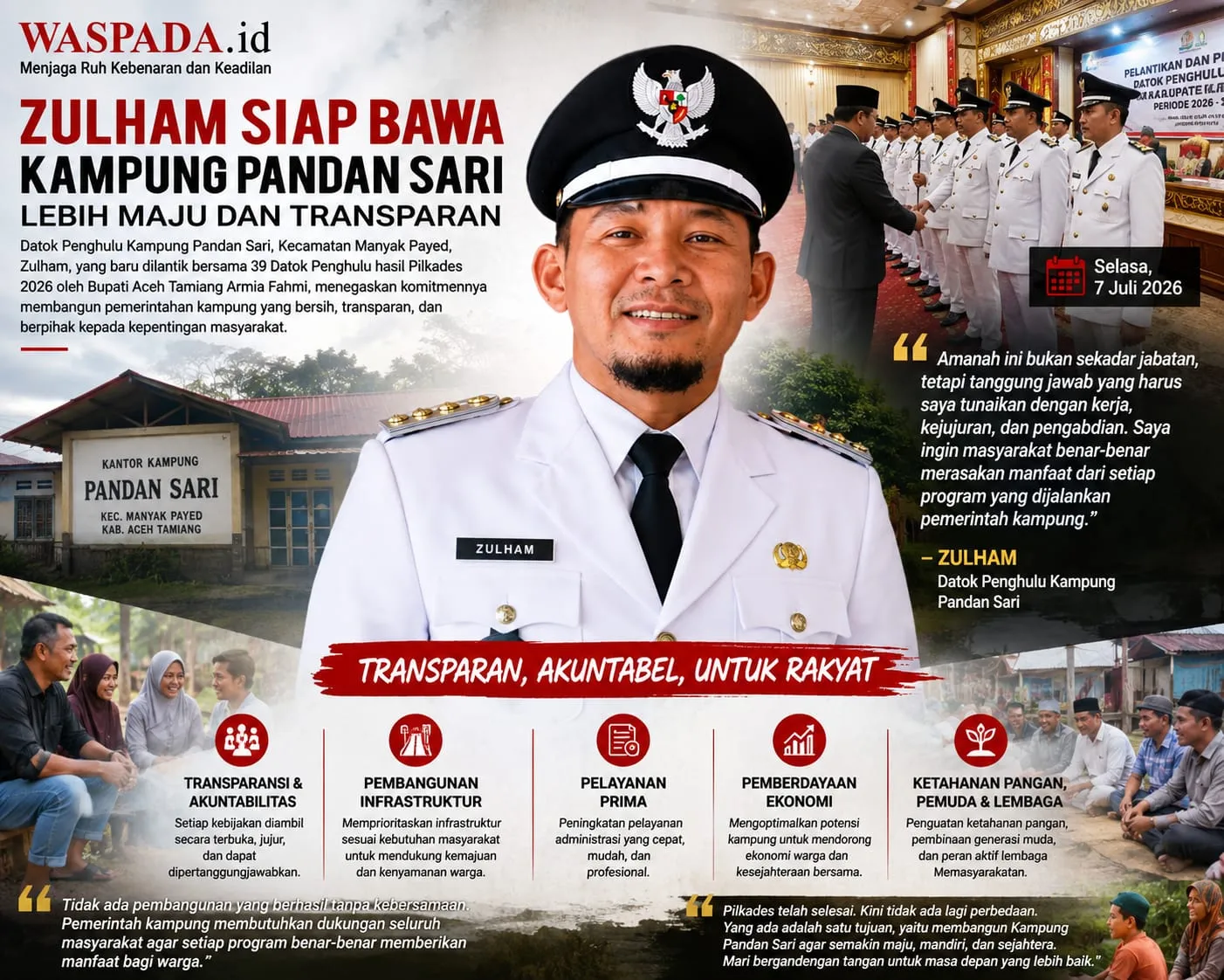 Zulham Siap Bawa Kampung Pandan Sari Lebih Maju dan Transparan