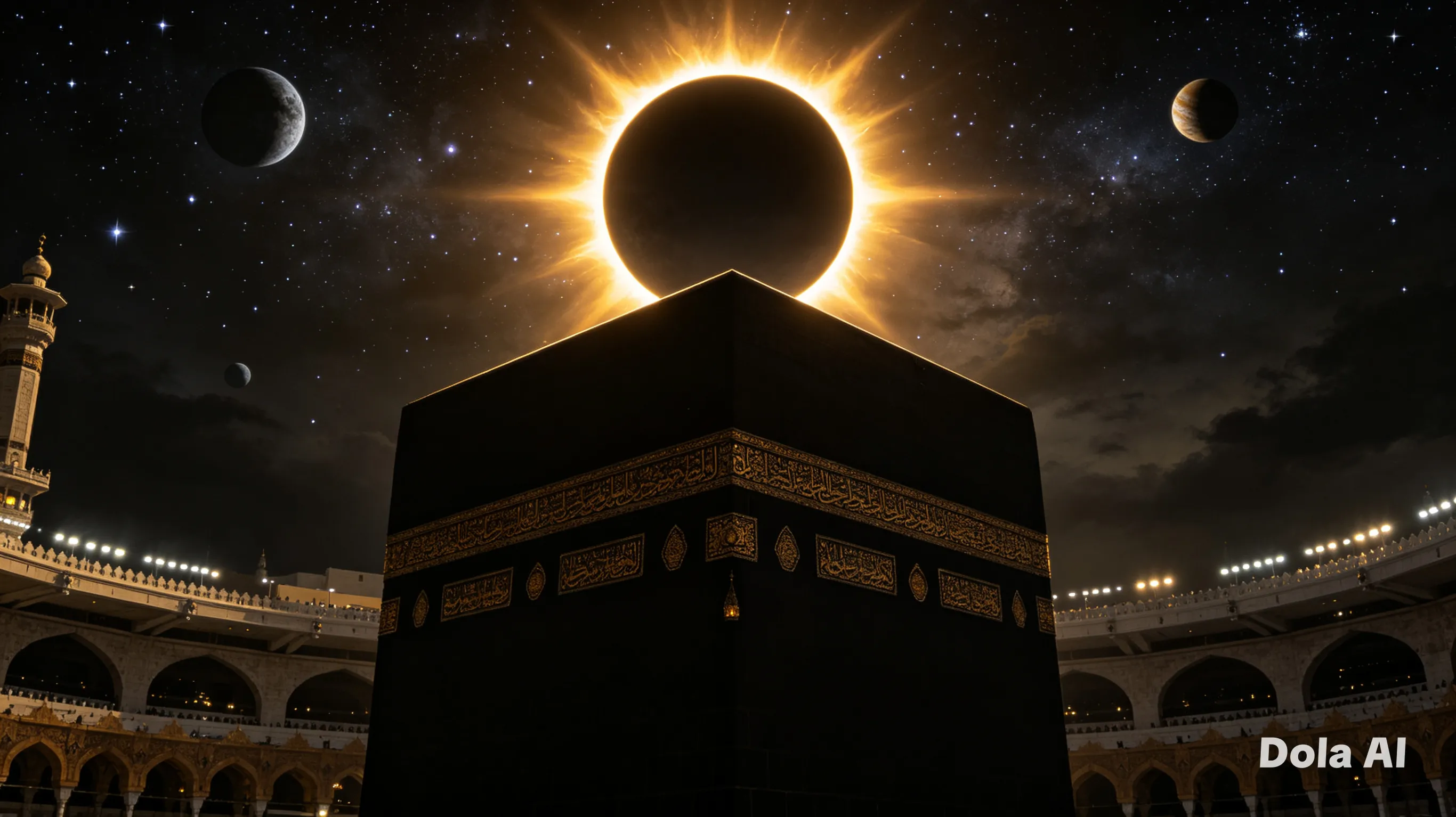 Gerhana Matahari Total Terlama Abad 21 di Atas Ka'bah 2 Agustus, Makkah Gelap Gulita