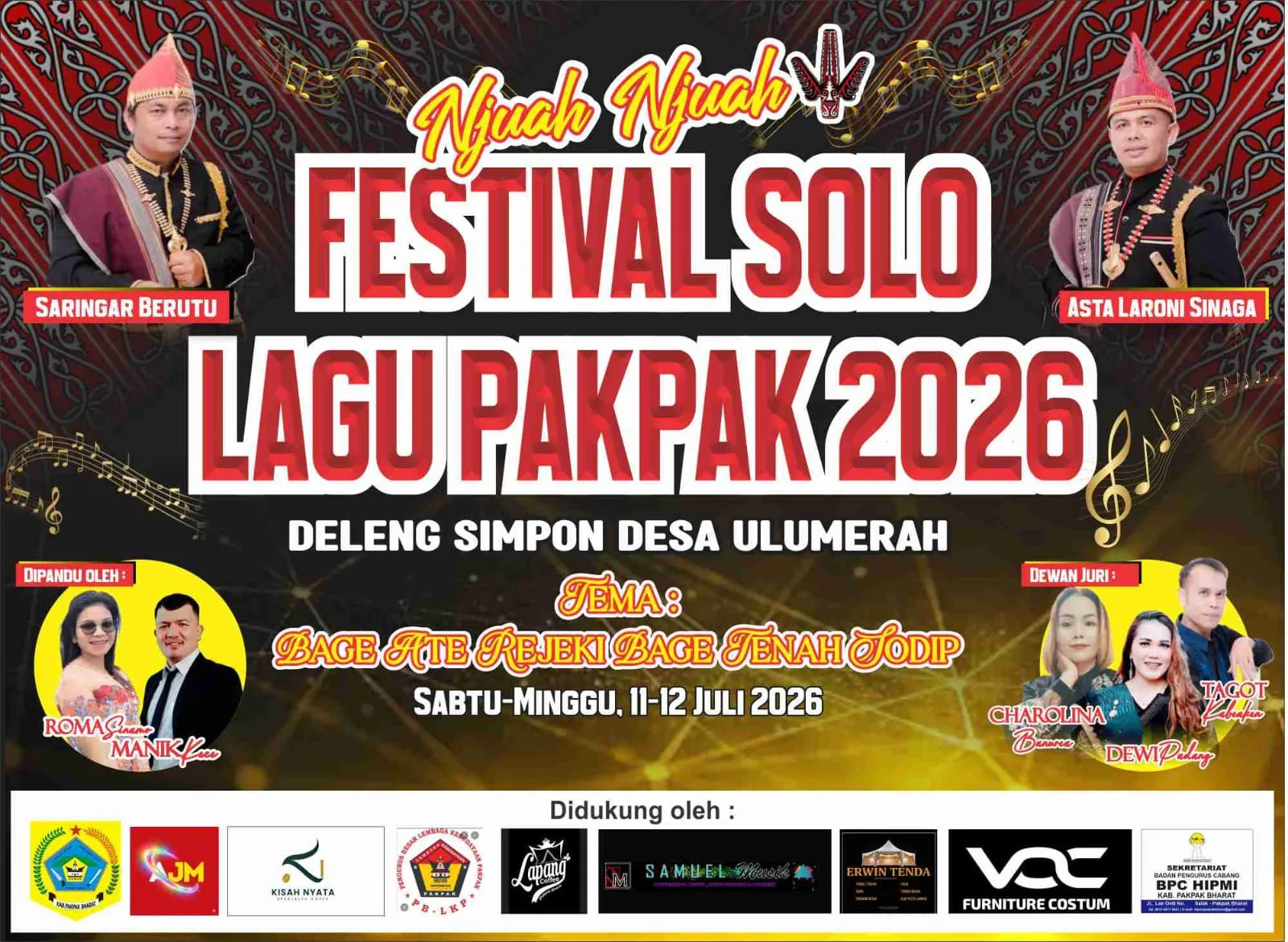 Festival Lagu Pakpak Solo, Wadah Pengembangan Warisan Sukses
