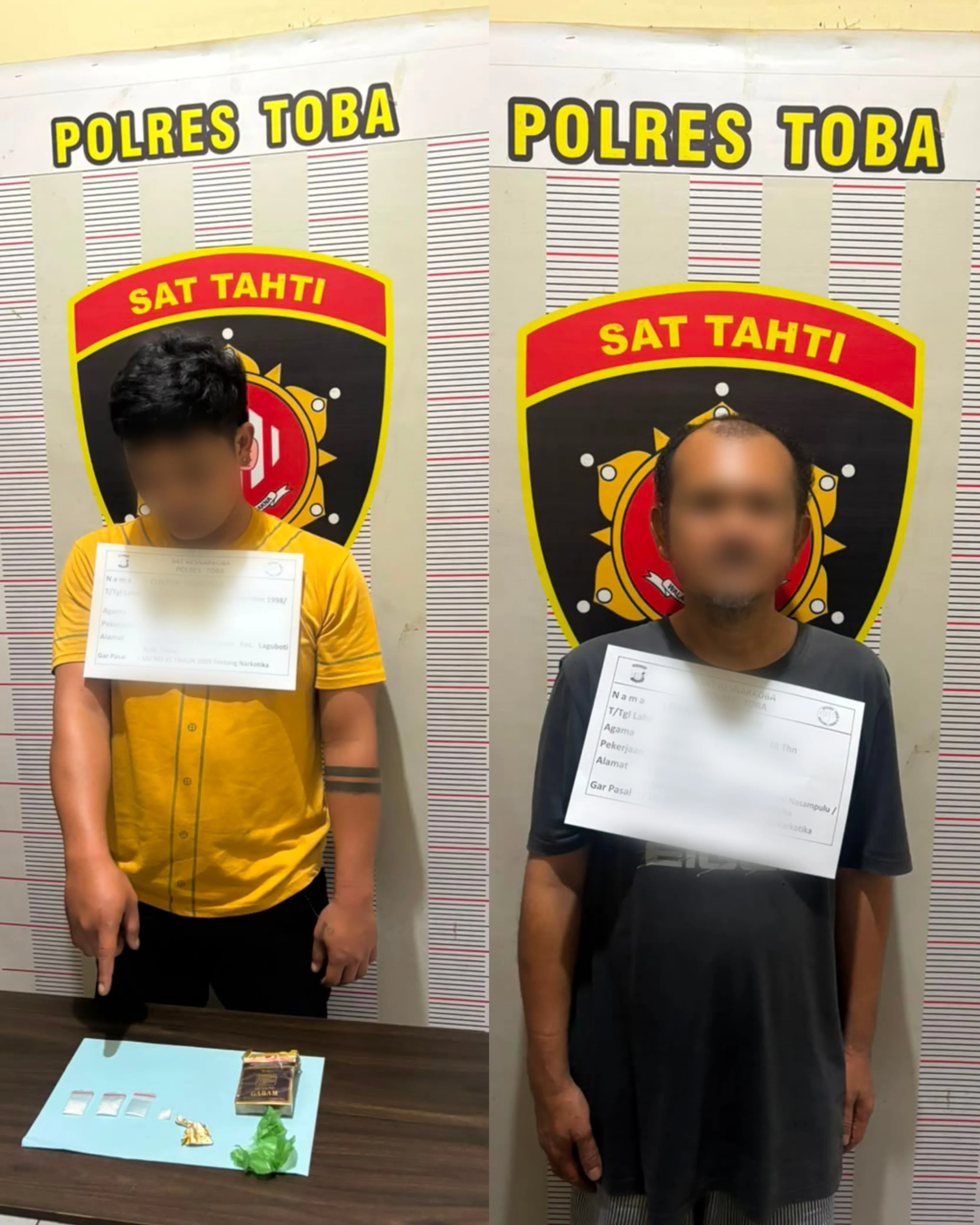 Polres Toba Bongkar Dugaan Jaringan Peredaran Sabu di Laguboti, Dua Orang Ditangkap