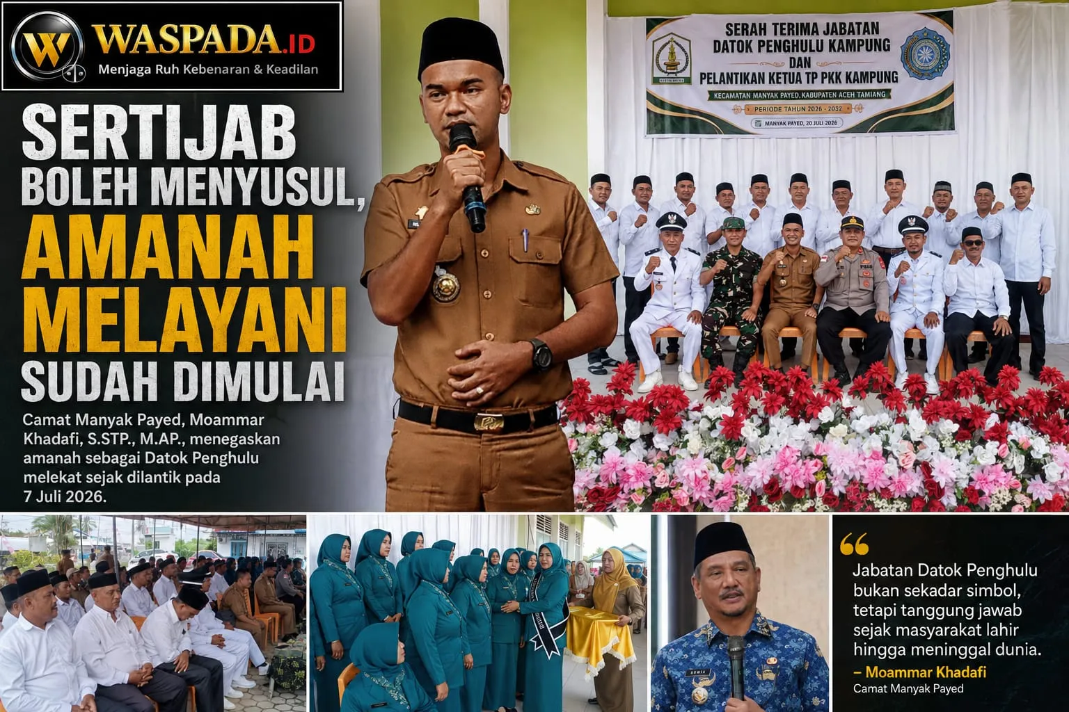 Sertijab Boleh Menyusul, Amanah Melayani Sudah Dimulai