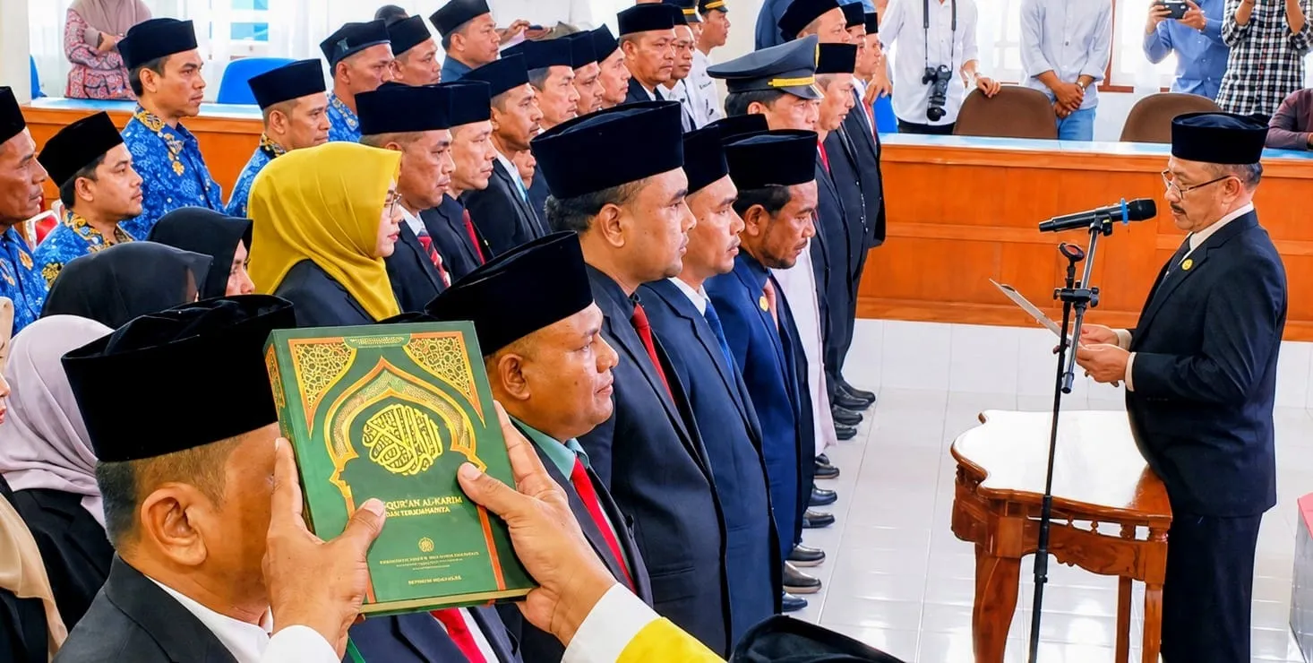 Bupati Pidie Lantik 45 Pejabat Struktural