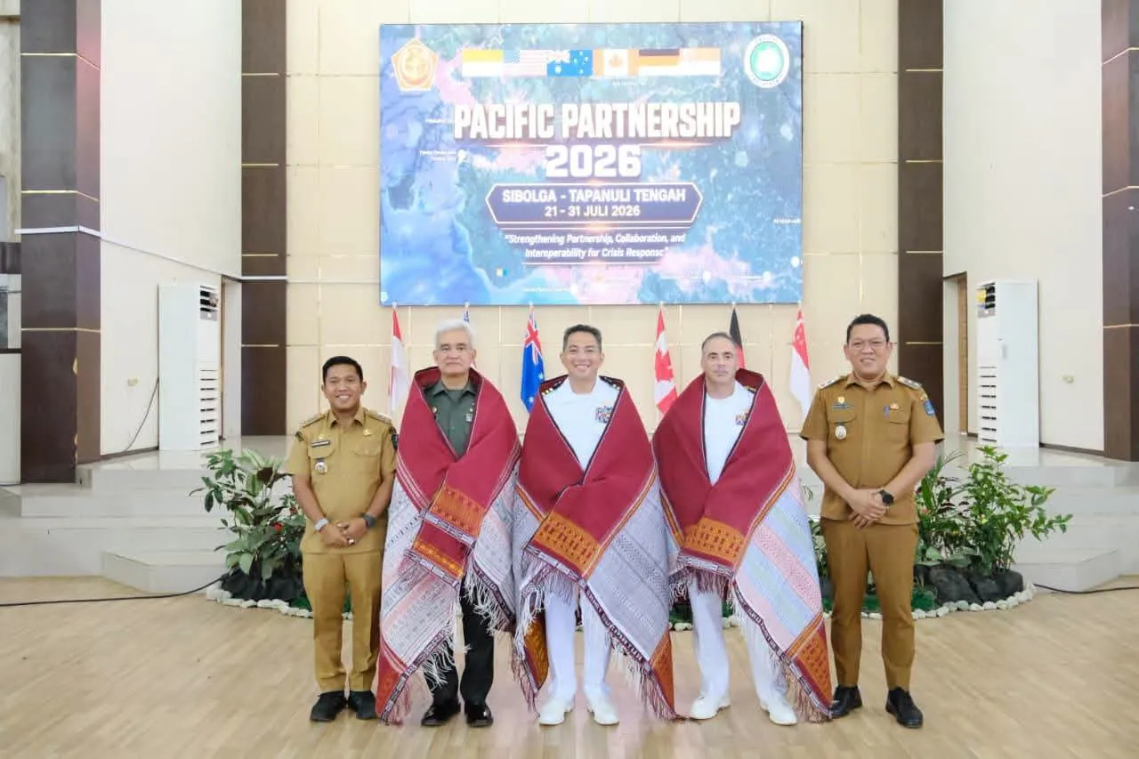 Wali Kota Sibolga Sambut Misi Kemanusiaan Internasional Pacific Partnership 2026