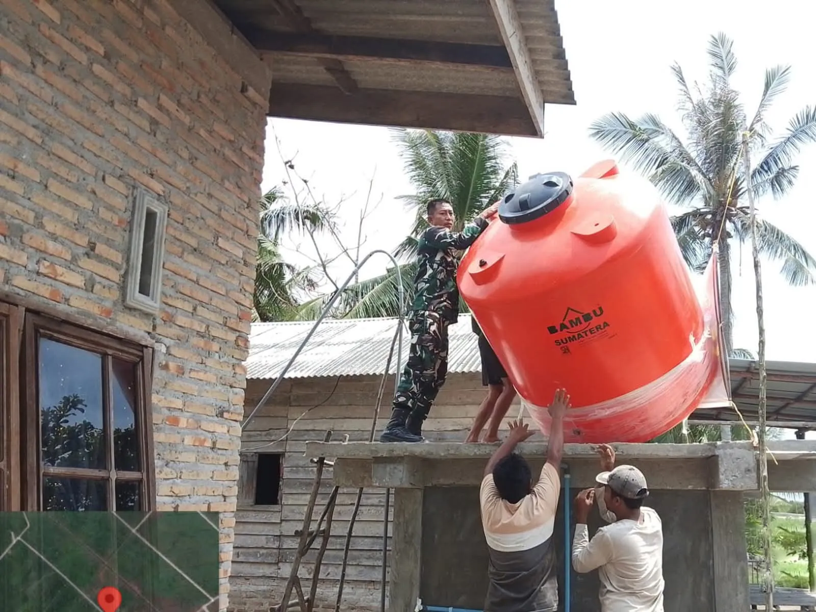 Tandon Air Berdiri, Harapan Warga Dusun IV Desa Kapal Merah Nikmati Fasilitas Air Bersih Segera Terwujud