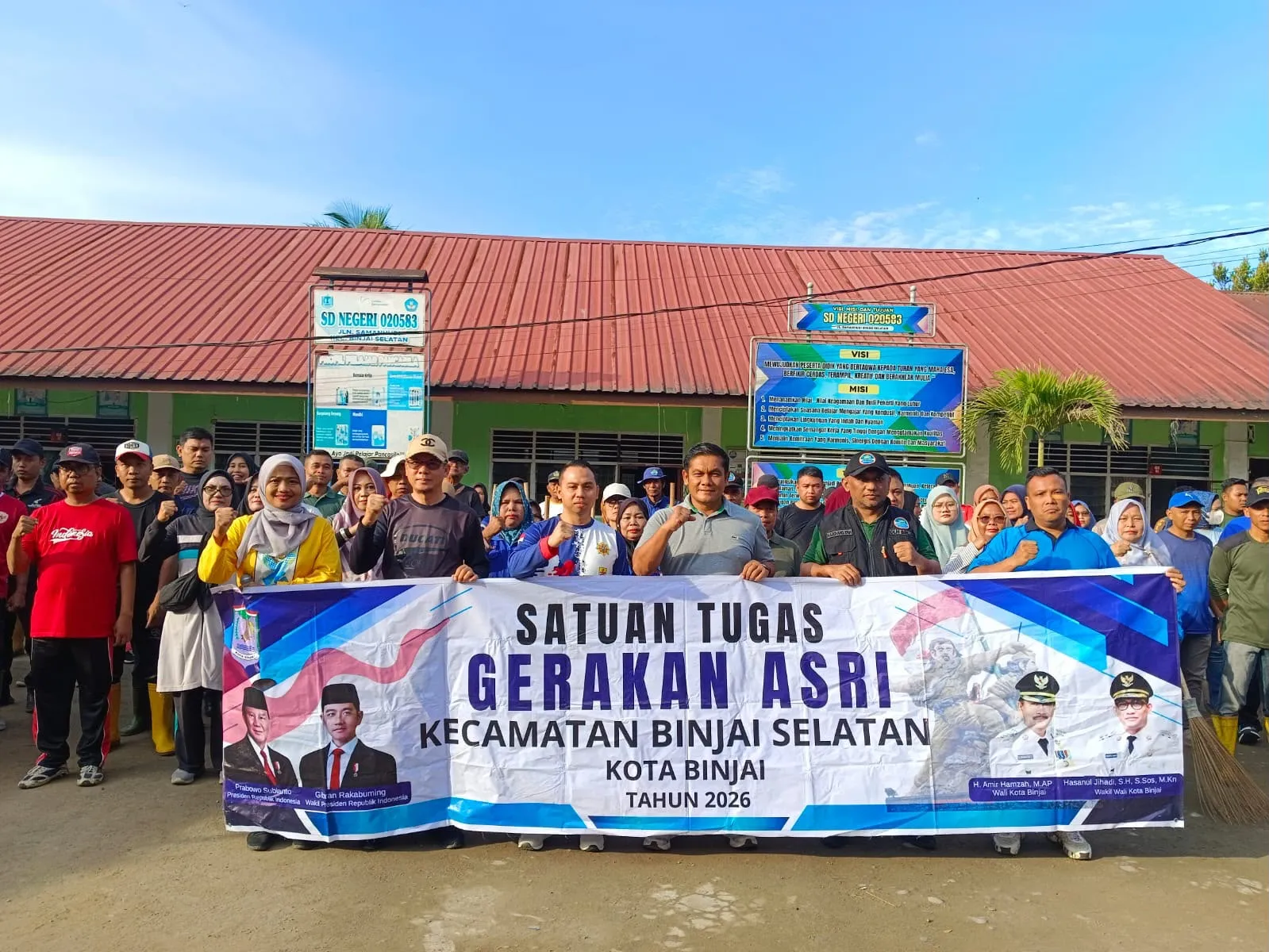 Dukung Gerakan Indonesia ASRI, Pemko Binjai Gelar Gotong Royong Serentak di Lima Kecamatan