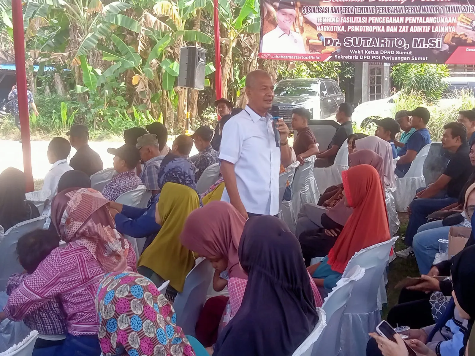 Wakil Ketua DPRD Sumut Sosialisasikan Ranperda Perubahan Perda Pencegahan Penyalahgunaan Narkoba di Beringin