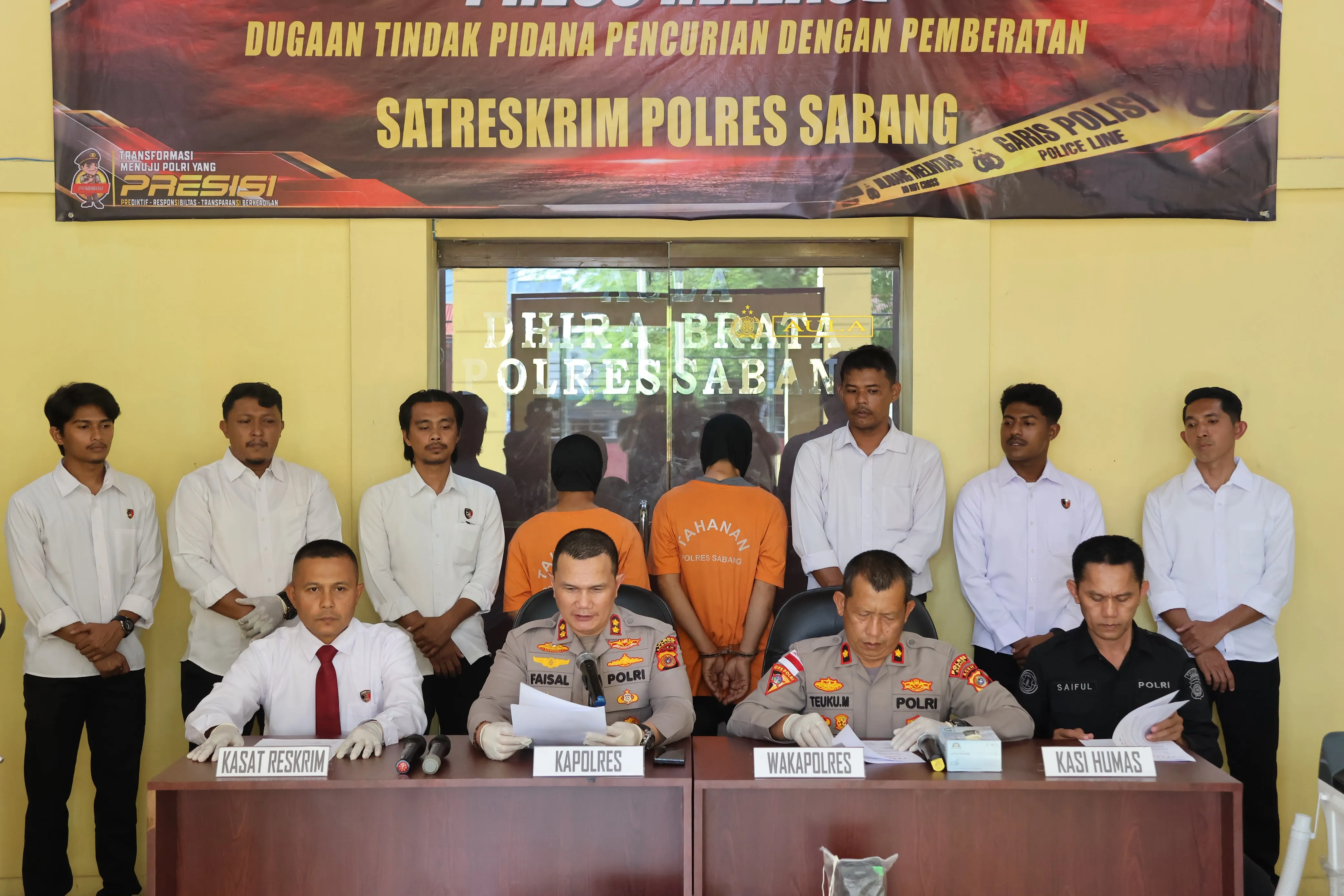 Satreskrim Polres Sabang Ungkap Kasus Curat, Tiga Pelaku Diamankan