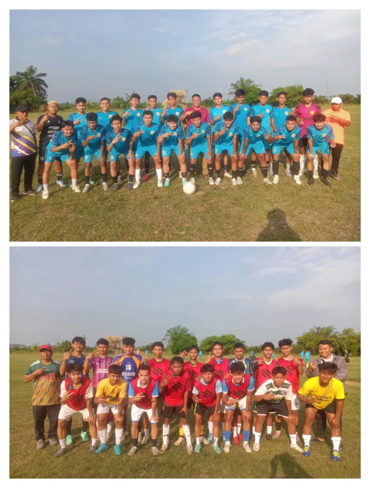 Persiapan Gebyar HUT Ke-81 RI, Tim Sepak Bola Pantai Labu Uji Coba Hadapi Beringin
