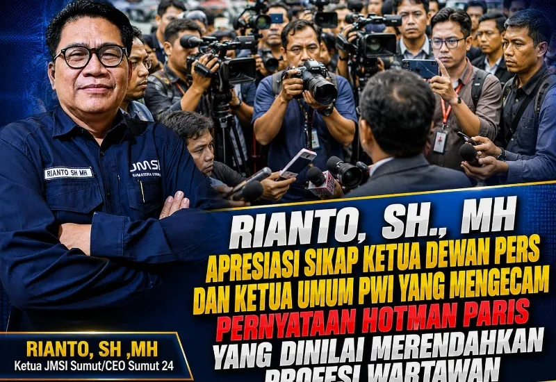 Rianto Apresiasi Sikap Dewan Pers Dan PWI Bela Martabat Wartawan