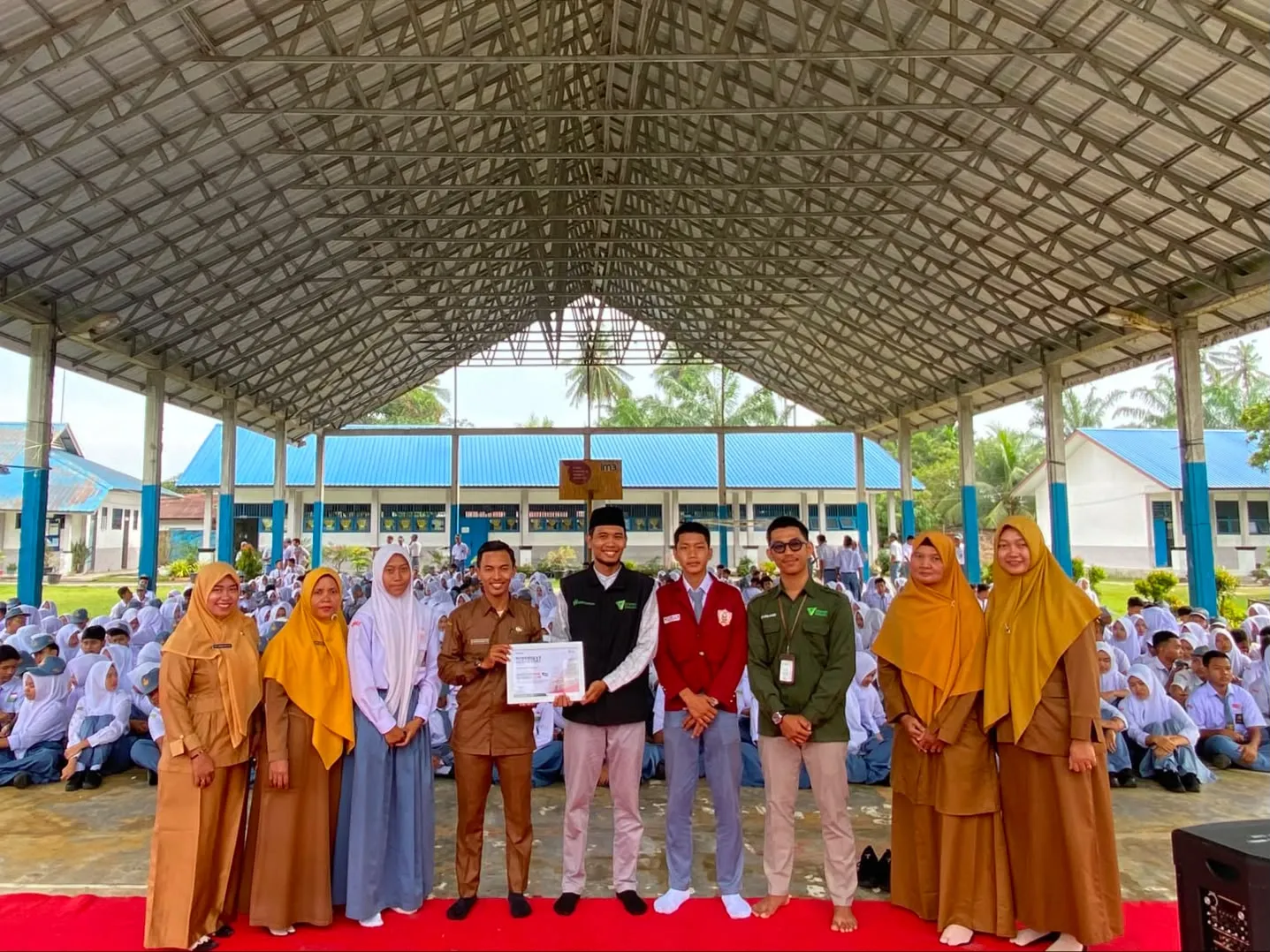 SMAN 1 Air Joman Salurkan Donasi Palestina Melalui Roadshow Dongeng Kemanusiaan