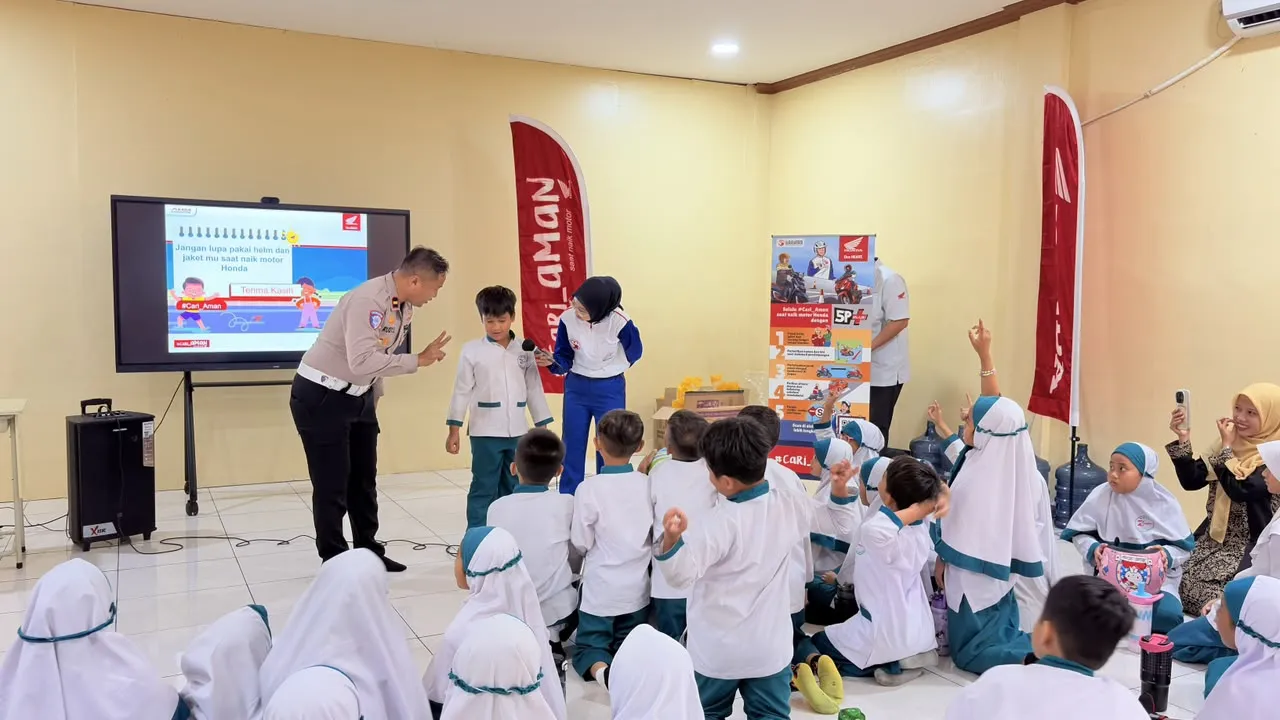 Serunya Belajar Tertib Lalu Lintas Bersama AHM Di Hari Anak Nasional