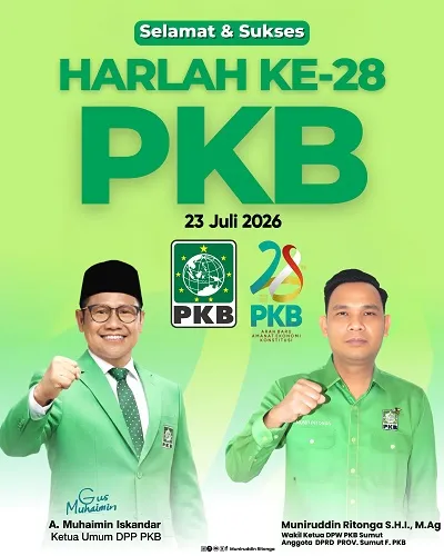 Harlah Ke-28 PKB, Muniruddin Ritonga: Momentum Perkuat Pengabdian kepada Rakyat