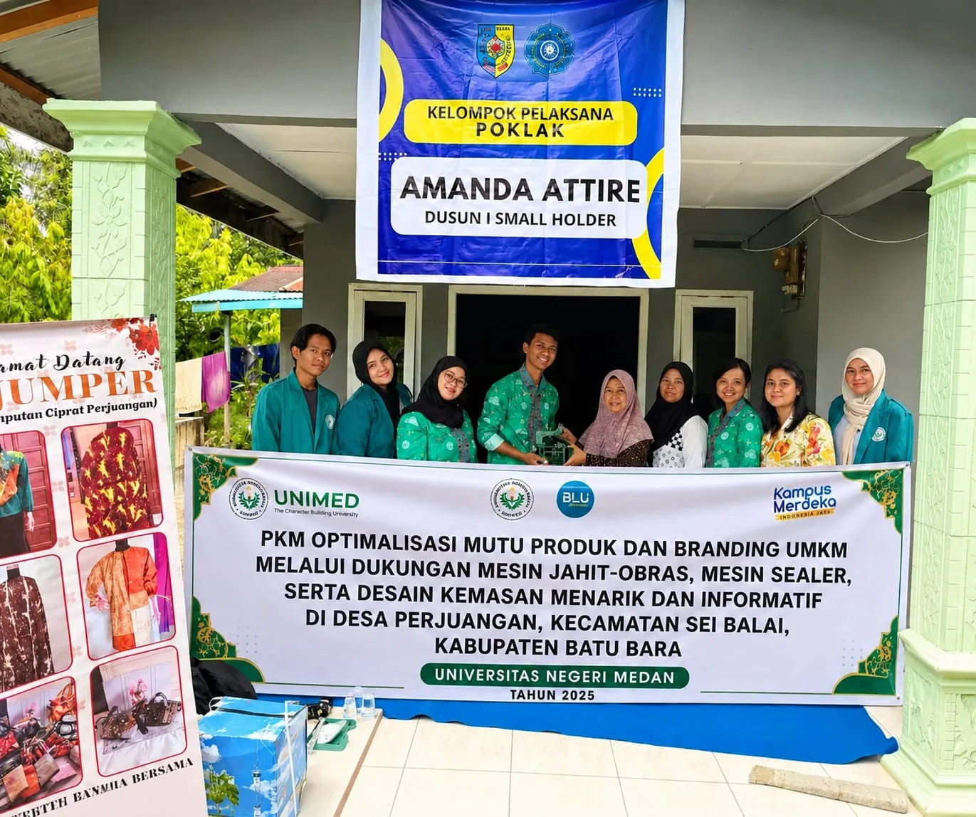 PKM UNIMED Perkuat Branding dan Mutu Produk UMKM Batik BAJUMPER di Batu Bara