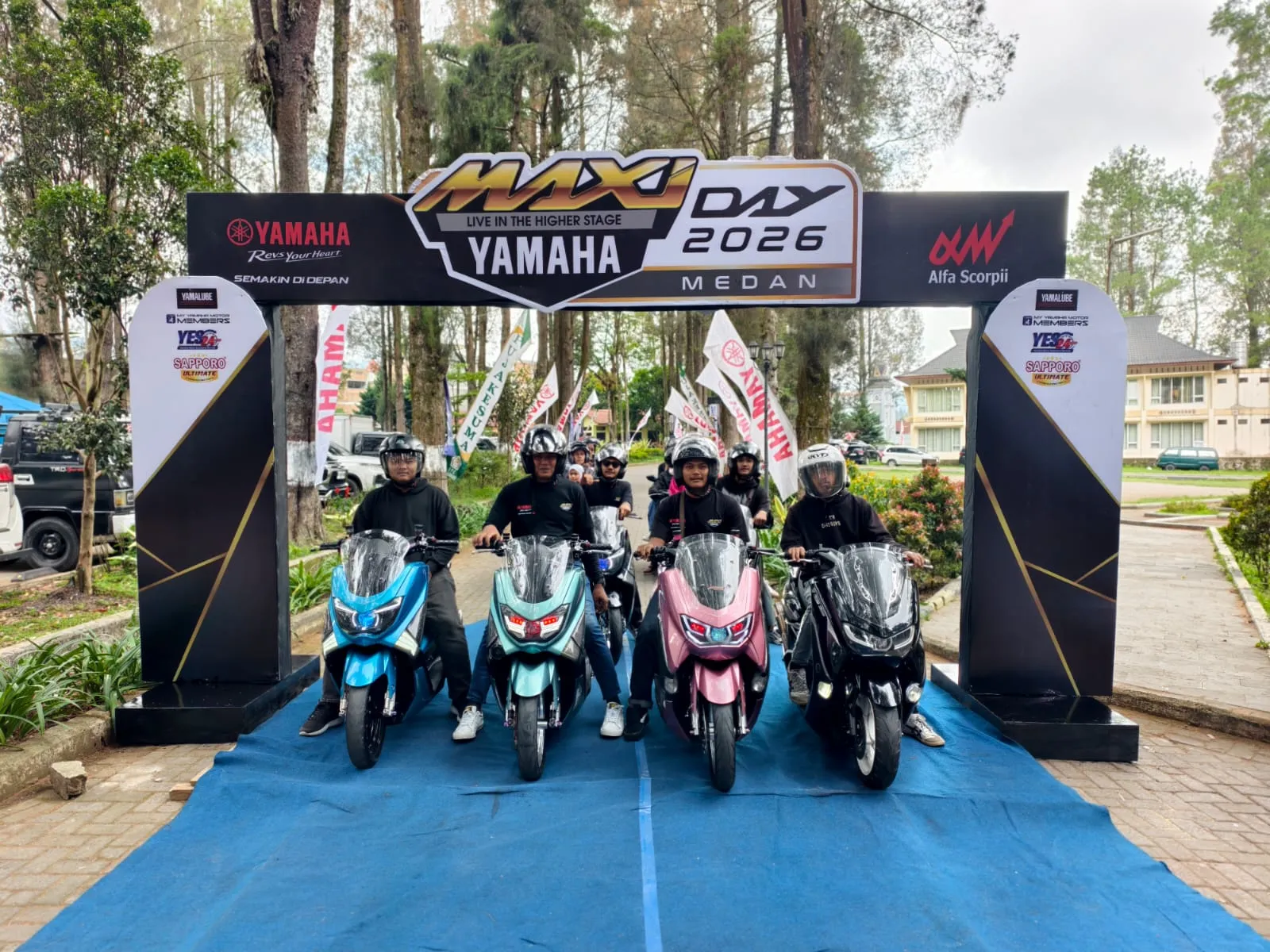 Peserta MAXi Yamaha Day Sumut Turut Berduka Atas Kecelakaan Di Sibolangit